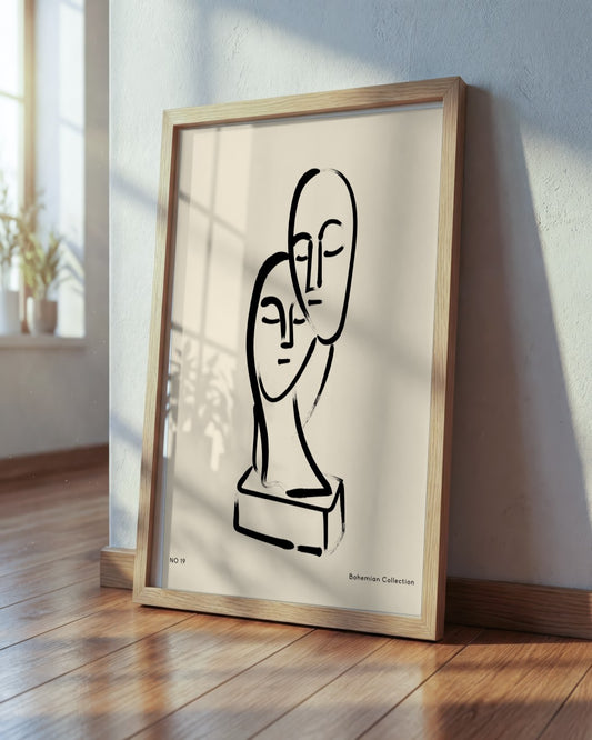 SENT Studio - Bohemian Poster No. 97 - framed print in a styled room