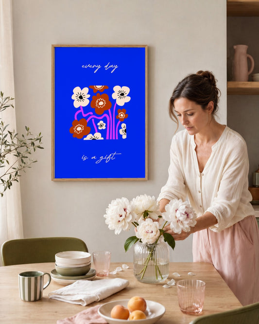 SENT Studio - Artistic Poster No. 38 - framed print in a styled room