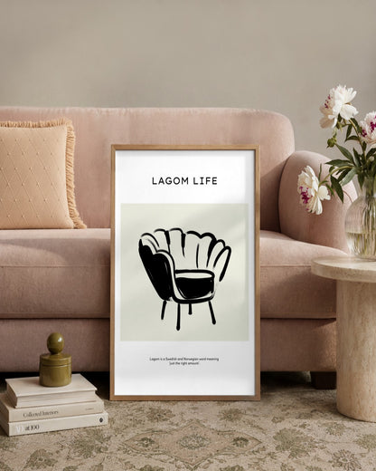 SENT Studio - Bohemian Poster No. 65 - framed print in a styled room