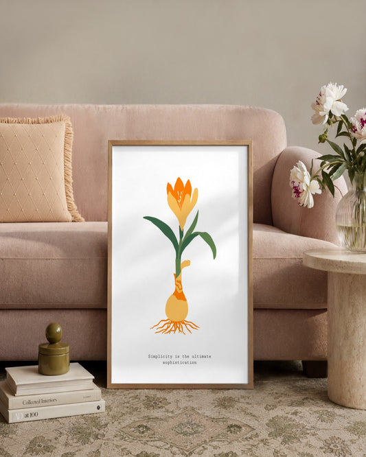 SENT Studio - Botanical Poster No. 14 - framed print in a styled room