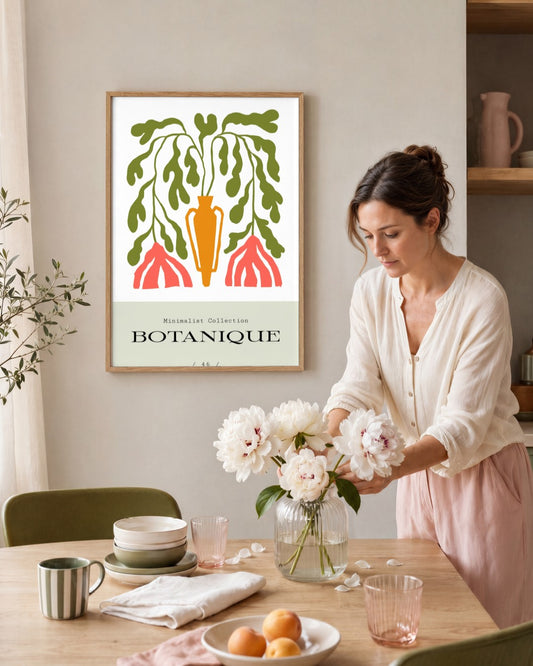 SENT Studio - Blooming Flowers Poster No. 46 - framed print in a styled room