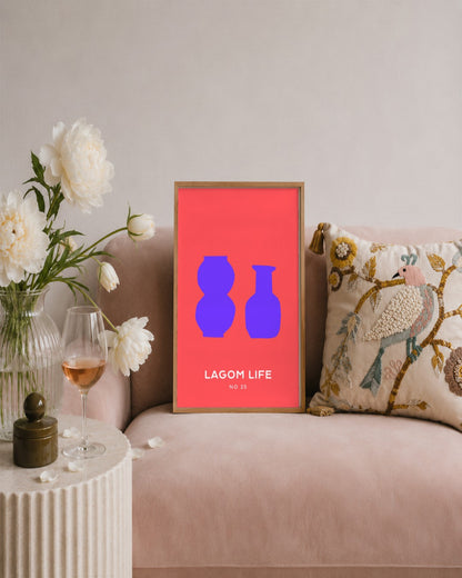 SENT Studio - Abstract Poster No. 3 - framed print in a styled room