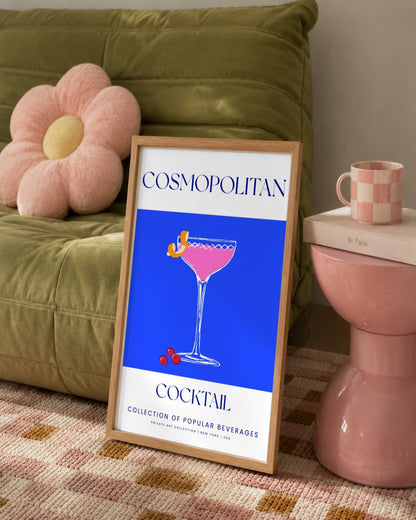 SENT Studio - Cocktail Poster No. 36 - framed print in a styled room