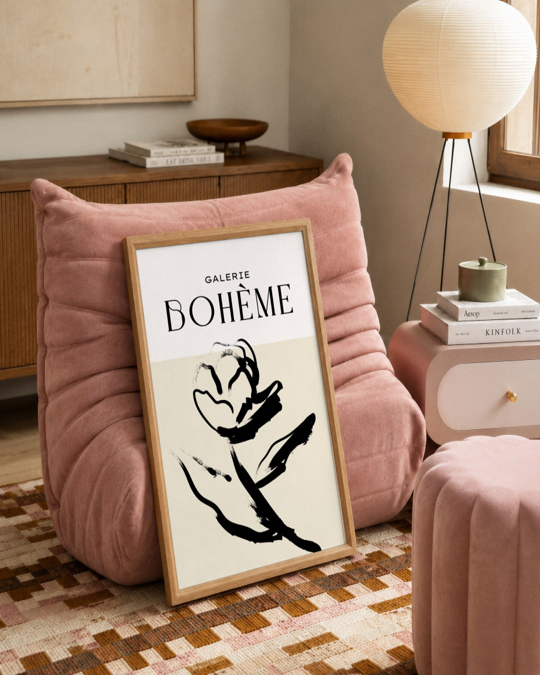 SENT Studio - Bohemian Poster No. 56 - framed print in a styled room