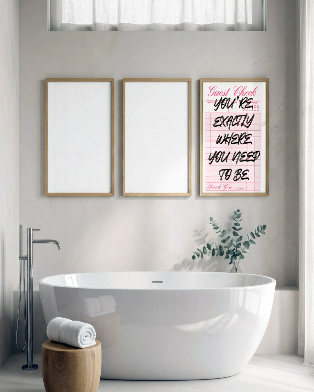 You're Exactly Where You Need to Be - framed print in a styled room