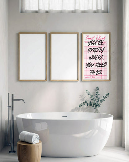 You're Exactly Where You Need to Be - framed print in a styled room