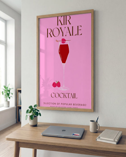SENT Studio - Cocktail Poster No. 30 - framed print in a styled room