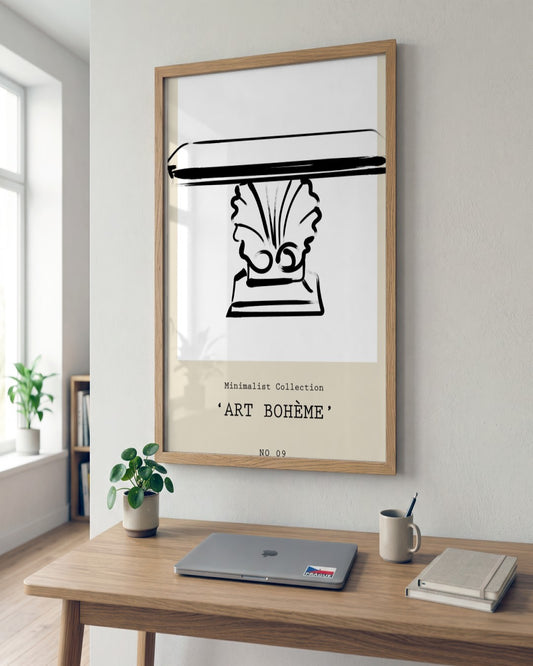 SENT Studio - Bohemian Poster No. 37 - framed print in a styled room