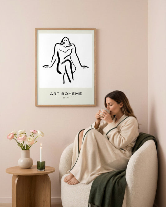 SENT Studio - Bohemian Poster No. 88 - framed print in a styled room