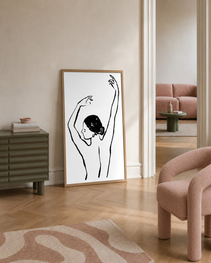 SENT Studio - Dancing Poster No. 58 - framed print in a styled room