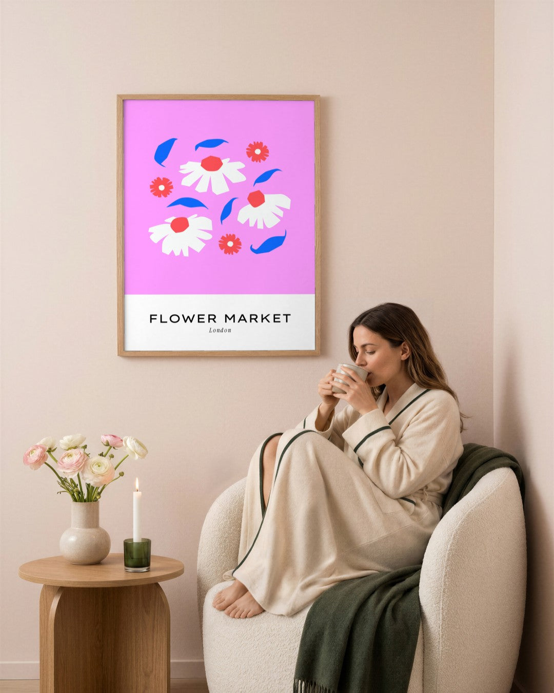 SENT Studio - Abstract Poster No. 60 - framed print in a styled room
