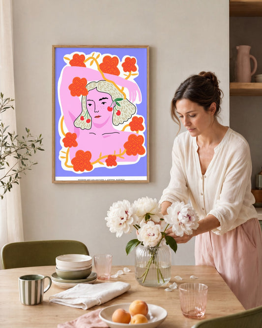SENT Studio - Aesthetic Poster No. 28 - framed print in a styled room