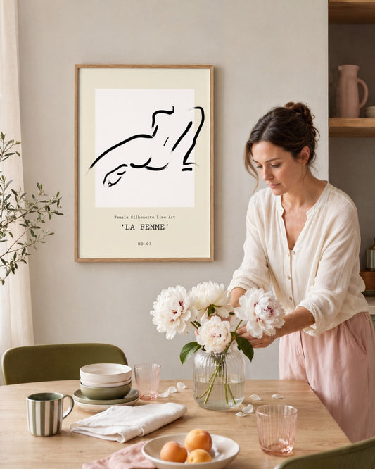 SENT Studio - Bohemian Poster No. 54 - framed print in a styled room