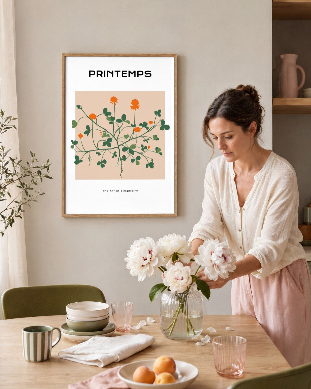 SENT Studio - Botanical Poster No. 18 - framed print in a styled room