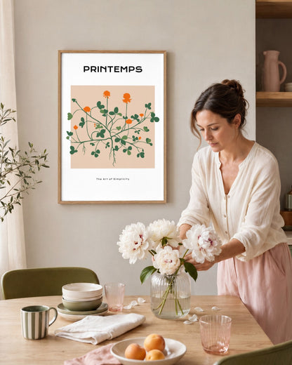 SENT Studio - Botanical Poster No. 18 - framed print in a styled room