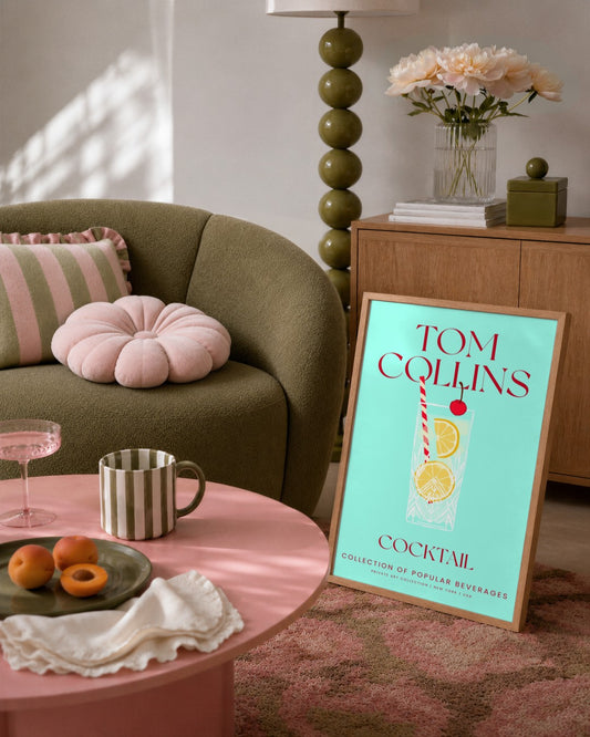 SENT Studio - Cocktail Poster No. 27 - framed print in a styled room