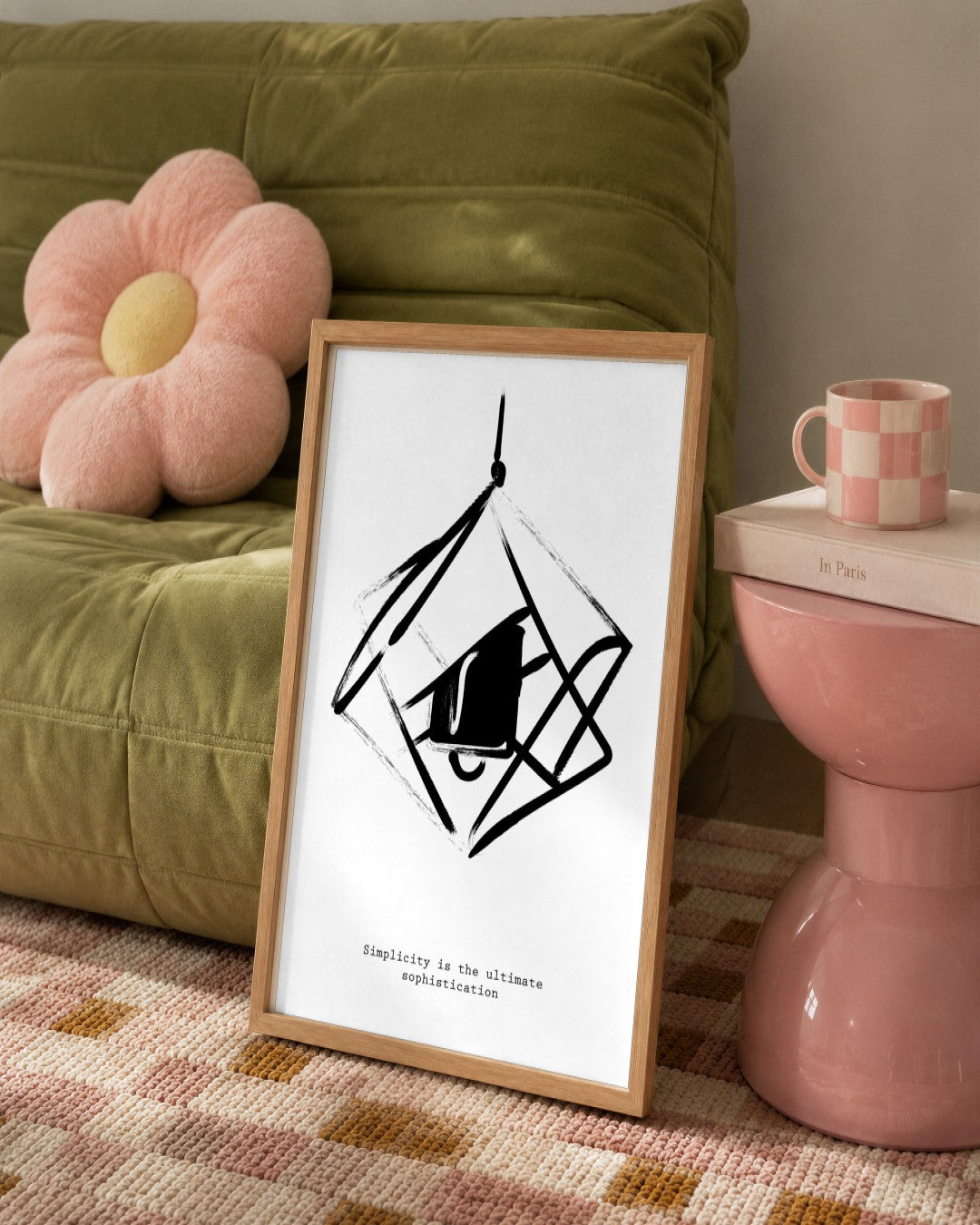SENT Studio - Bohemian Poster No. 33 - framed print in a styled room