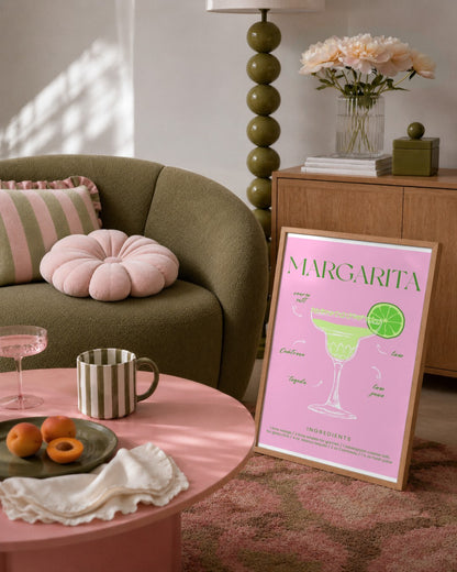 SENT Studio - Cocktail Poster No. 47 - framed print in a styled room