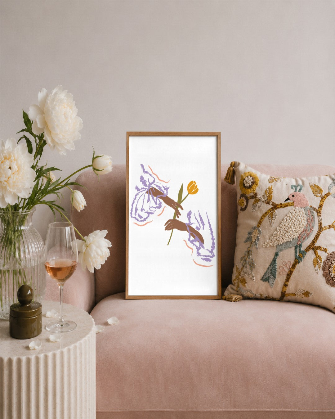 SENT Studio - Blooming Flowers Poster No. 44 - framed print in a styled room