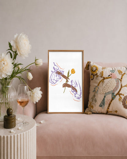 SENT Studio - Blooming Flowers Poster No. 44 - framed print in a styled room