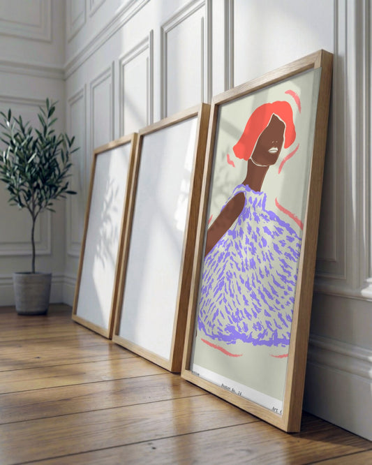 SENT Studio - Blooming Flowers Poster No. 17 - framed print in a styled room