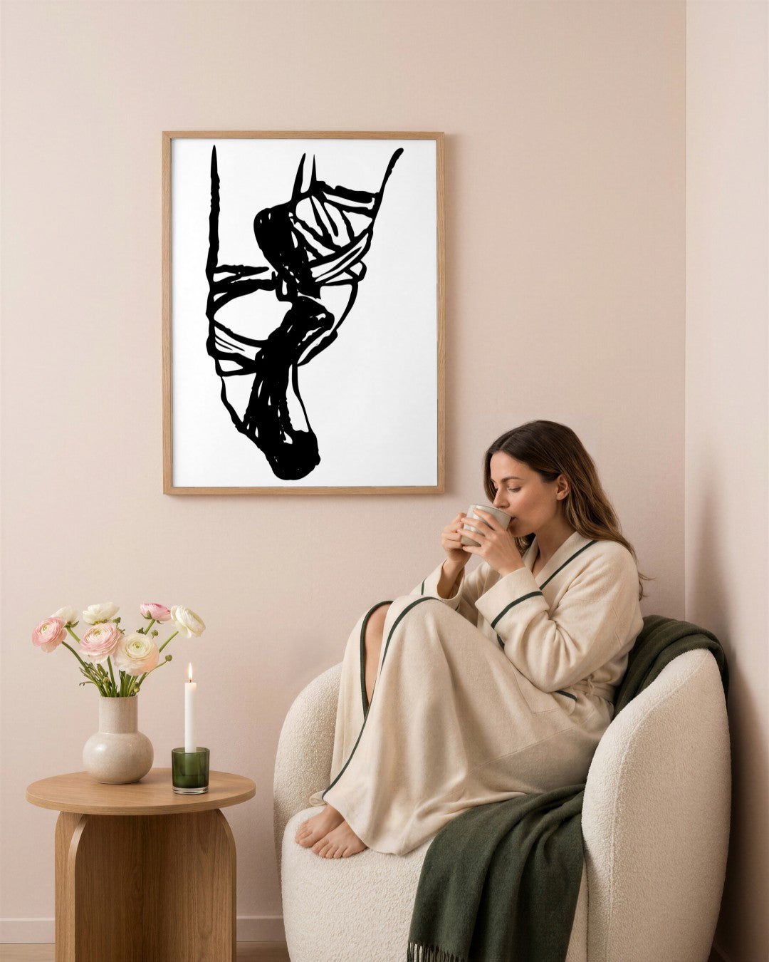 SENT Studio - Dancing Poster No. 45 - framed print in a styled room