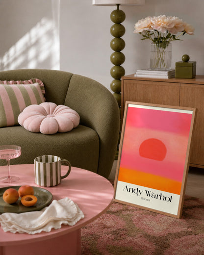 SENT Studio - Sunset Blush - framed print in a styled room