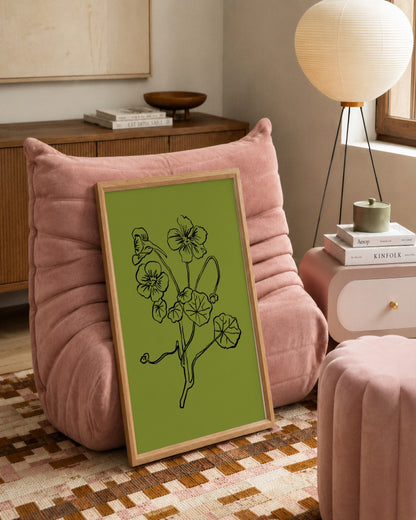 SENT Studio - Blooming Flowers Poster No. 28 - framed print in a styled room