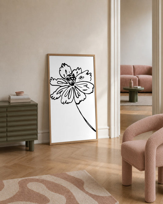 SENT Studio - Blooming Flowers Poster No. 17 - framed print in a styled room