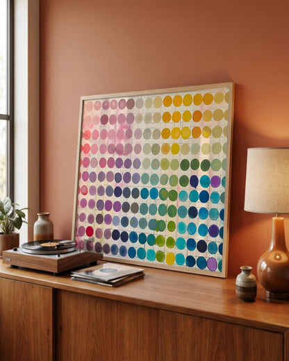 SENT Studio - Colour Chart - framed print in a styled room