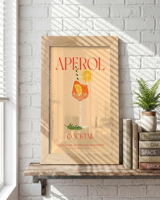 SENT Studio - Cocktail Poster No. 4 - framed print in a styled room