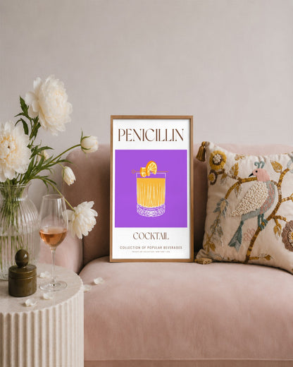 SENT Studio - Cocktail Poster No. 35 - framed print in a styled room