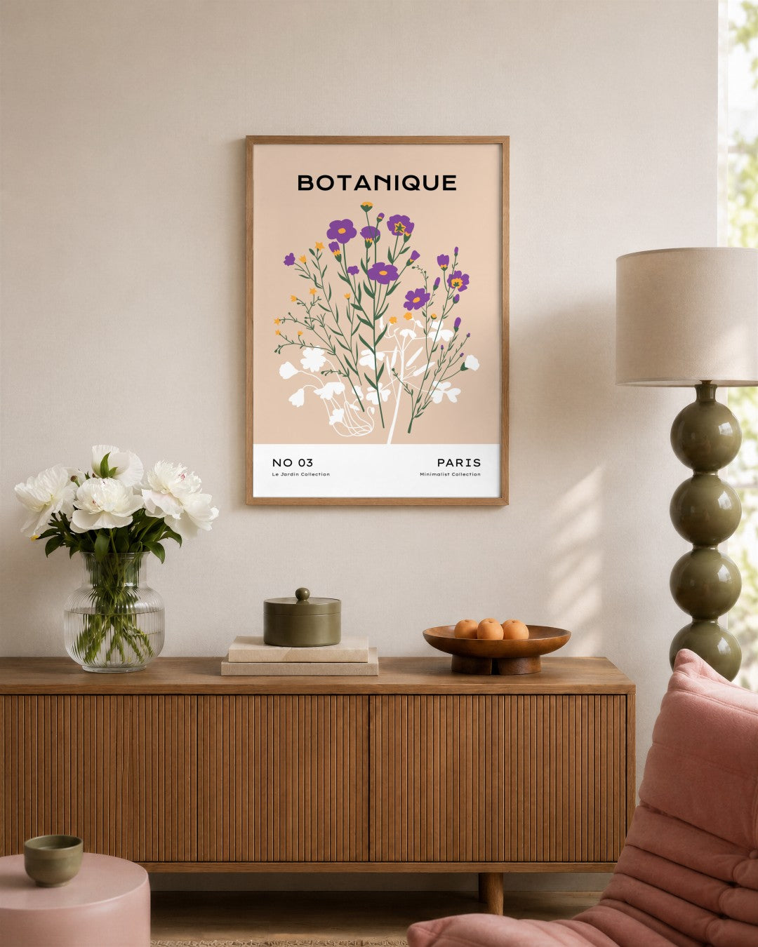 SENT Studio - Botanical Poster No. 2 - framed print in a styled room