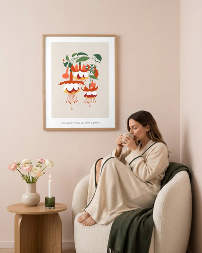 SENT Studio - Botanical Poster No. 66 - framed print in a styled room