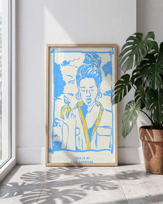 SENT Studio - Cravings Poster No. 57 - framed print in a styled room