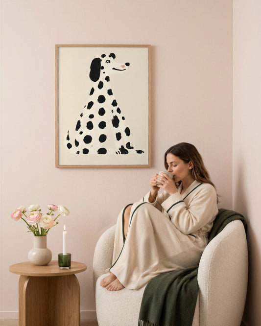 Ayla Heidenberg - Dalmatian Study - framed print in a styled room