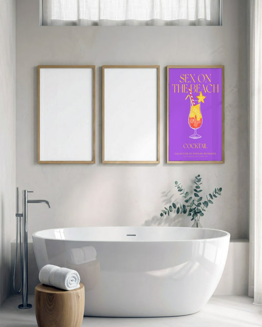 SENT Studio - Cocktail Poster No. 28 - framed print in a styled room