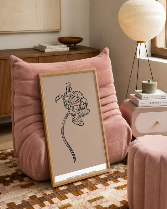 SENT Studio - Blooming Flowers Poster No. 37 - framed print in a styled room