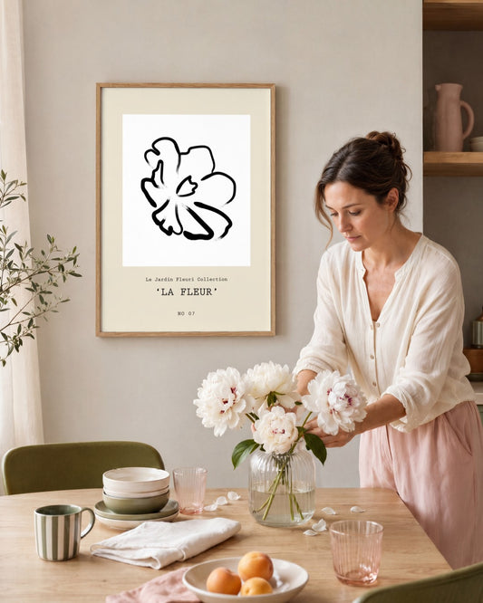 SENT Studio - Bohemian Poster No. 46 - framed print in a styled room