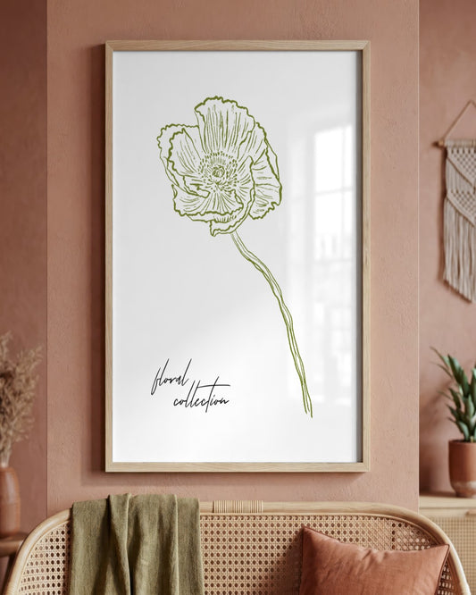 SENT Studio - Blooming Flowers Poster No. 32 - framed print in a styled room