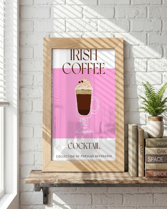 SENT Studio - Cocktail Poster No. 20 - framed print in a styled room