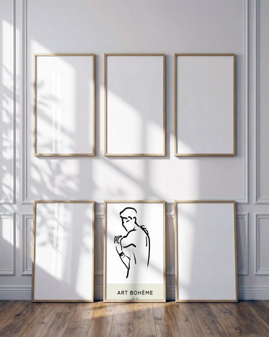 SENT Studio - Bohemian Poster No. 92 - framed print in a styled room