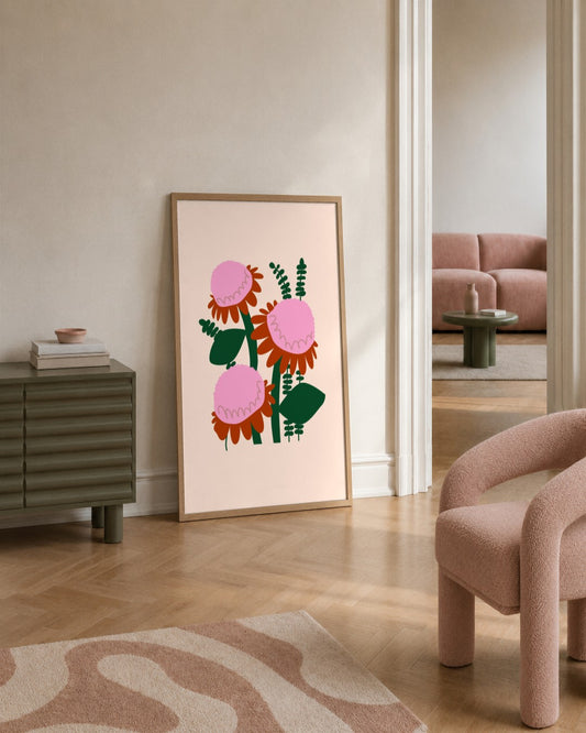 SENT Studio - Artistic Poster No. 40 - framed print in a styled room