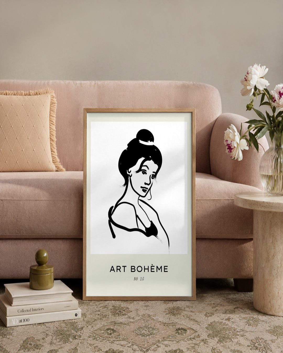SENT Studio - Bohemian Poster No. 32 - framed print in a styled room