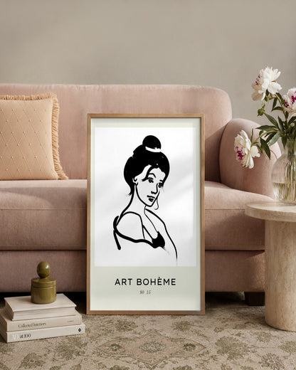 SENT Studio - Bohemian Poster No. 32 - framed print in a styled room