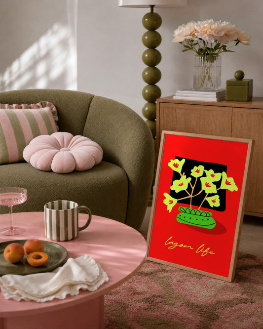 SENT Studio - Artistic Poster No. 19 - framed print in a styled room