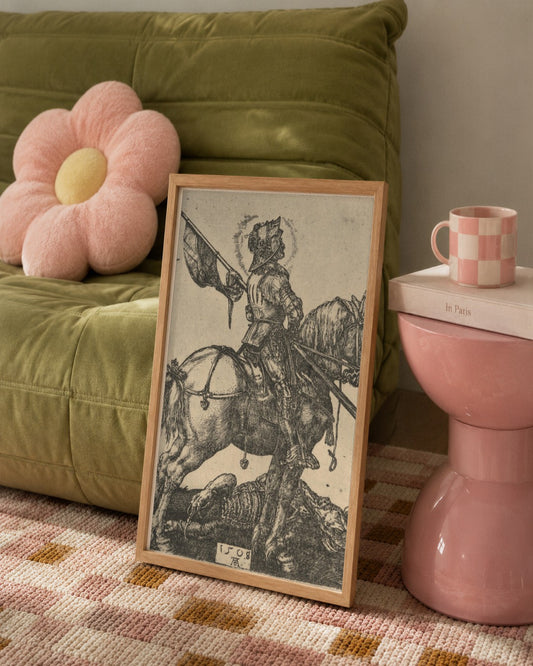 Albrecht Dürer - Saint George on Horseback - framed print in a styled room