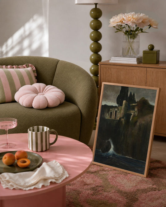 Arnold Böcklin - Villa by the Sea - framed print in a styled room