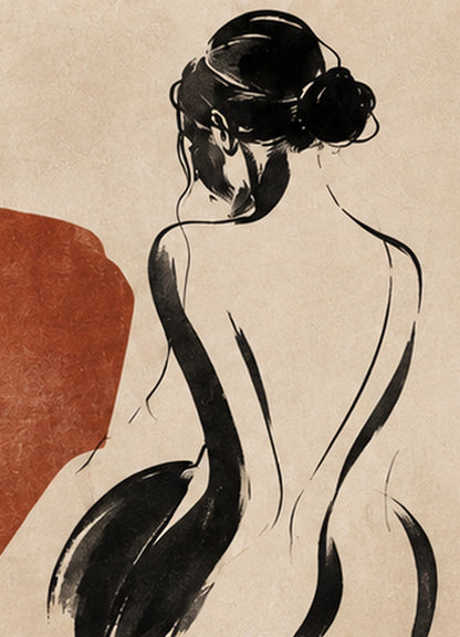 Hilary Ward - Ink Silhouette - original artwork
