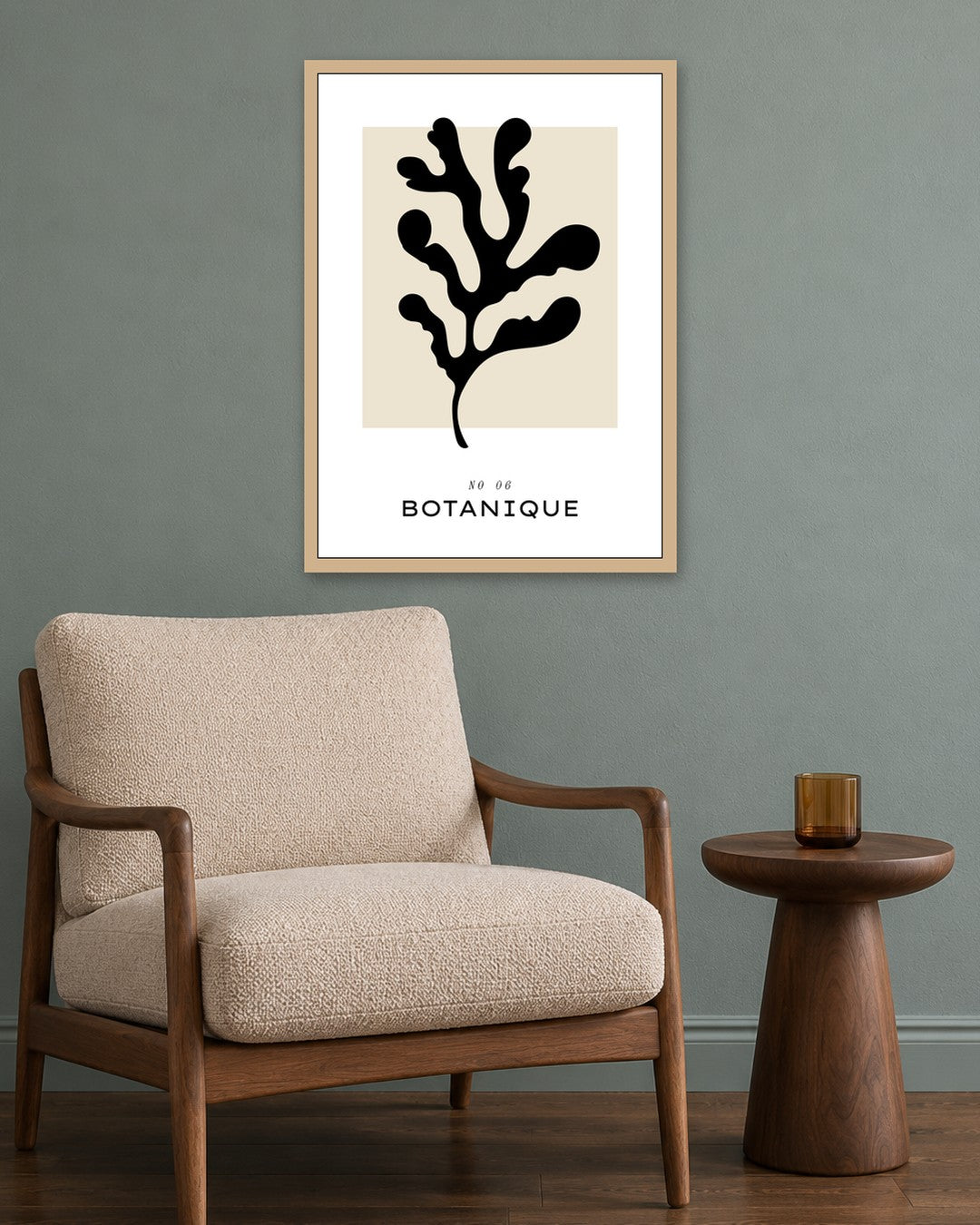 SENT Studio - Bohemian Poster No. 40 - oak frame in a room